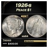 1926-s Peace Dollar $1 Grades ms64