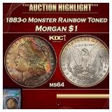 PCGS 1883-o Morgan Dollar Monster Rainbow Toned $1
