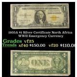 1935A $1 Silver Certificate North Africa WWII Emer