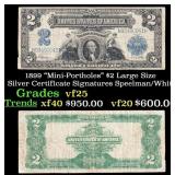 1899 $2 Large Size Silver Certificate "Mini-Portho