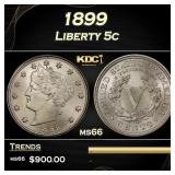 1899 Liberty Nickel 5c ms66 SEGS