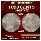 1883 CENTS Liberty Nickel 5c ms65 SEGS