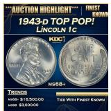 1943-d Lincoln Cent TOP POP! 1c ms68+ SEGS