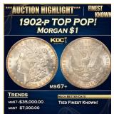 1902-p Morgan Dollar TOP POP! $1 ms67+ SEGS