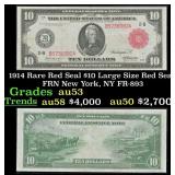 1914 $10 Large Size Red Seal FRN Rare Red Seal New
