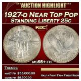 1927-d Standing Liberty Quarter Near Top Pop 25c m