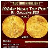 1924-p Gold St. Gaudens Double Eagle Near Top Pop!