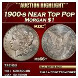 1900-s Morgan Dollar Near Top Pop $1 ms66+ SEGS