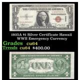 1935A $1 Silver Certificate Hawaii WWII Emergency