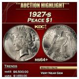 1927-s Peace Dollar $1 ms64+ SEGS