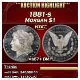 1881-s Morgan Dollar $1 ms67+ DMPL SEGS