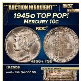 1945-d Mercury Dime TOP POP! 10c ms68+ FSB SEGS