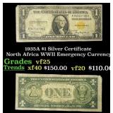 1935A $1 Silver Certificate North Africa WWII Emer