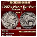 1937-s Buffalo Nickel Near Top Pop 5c ms67+ SEGS