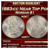 1883-cc Morgan Dollar Near Top Pop $1 ms67+ SEGS