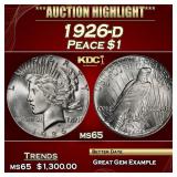 1926-d Peace Dollar $1 ms65 SEGS
