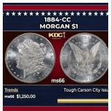 1884-cc Morgan Dollar $1 ms66 SEGS