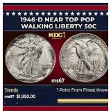 1946-d Walking Liberty Half Dollar Near Top Pop 50