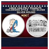 Linus Van Pelt Peanuts Colorized Style - 1 oz Silv