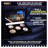 5x 1oz Silver Round Star Wars Set, Darth Vader, re