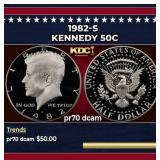1982-s Proof Kennedy Half Dollar 50c pr70 dcam SEG
