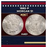 1885-p Morgan Dollar $1 Grades ms62+