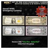 Set of 1935 WWII Emergency Currency Both $1 Hawaii
