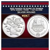 2023 Samoa $2 Kung Fu Panda 15th Anniv. Coin - 1 o