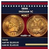 1899 Indian Cent . 1c ms66+ rd SEGS