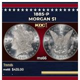 1885-p Morgan Dollar $1 Grades ms66