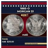 1885-o Morgan Dollar $1 Grades ms65