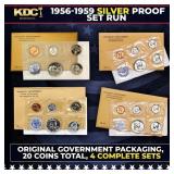 1956-1959 Silver Proof Set Run in Original Governm