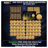 Complete 1999-2009 24K GOLD Clad State Quarters 56