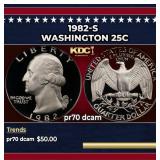 1982-s Proof Washington Quarter 25c pr70 dcam SEGS