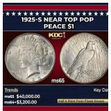 1925-s Peace Dollar Near Top Pop $1 ms65 SEGS