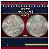 1897-p Morgan Dollar $1 Grades ms62
