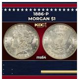 1886-p Morgan Dollar $1 Grades ms64