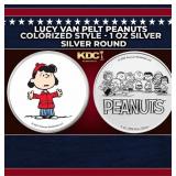 Lucy Van Pelt Peanuts Colorized Style - 1 oz Silve