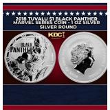 2018 Tuvalu $1 Black Panther Marvel Series Coin -