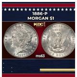 1886-p Morgan Dollar $1 Grades ms63