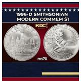 1996-d Smithsonian Modern Commem Dollar $1 ms70 SE