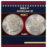 1882-p Morgan Dollar $1 Grades ms62+