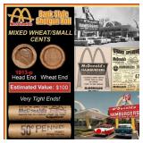 Lincoln Wheat Cent 1c Mixed Roll Orig Brandt McDon