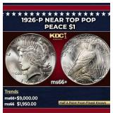 1926-p Peace Dollar Near Top Pop $1 ms66+ SEGS