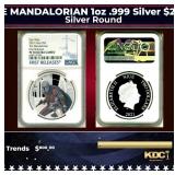 NGC NGC 2021 Star Wars THE MANDALORIAN 1oz .999 Si
