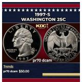 1997-s Proof Washington Quarter 25c pr70 dcam SEGS
