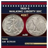 1920-s Walking Liberty Half Dollar 50c au58 SEGS