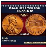 1970-p Lincoln Cent Near Top Pop 1c ms67 rd SEGS