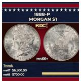 1888-p Morgan Dollar $1 ms66+ SEGS