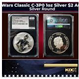 NGC NGC 2017 Star Wars Classic C-3P0 1oz Silver $2